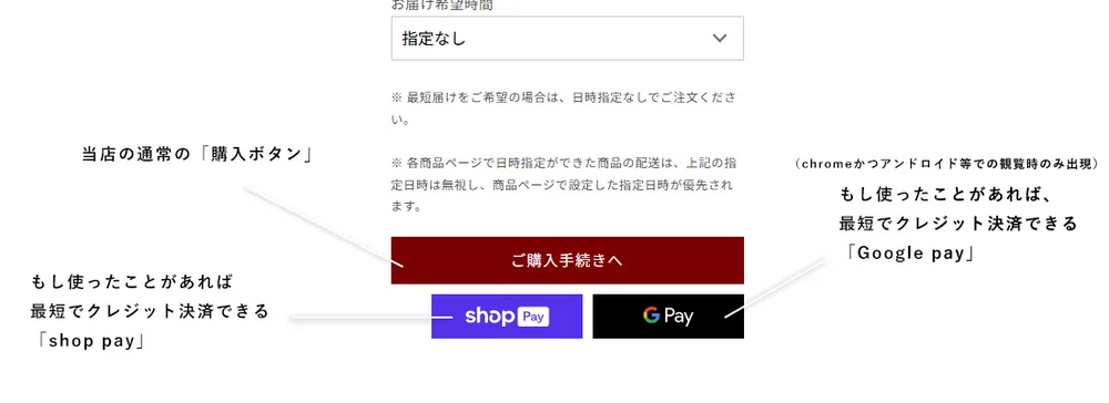 カート部分に現れる「購入ボタンの種類」について