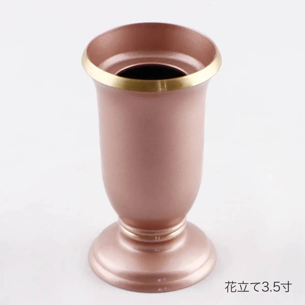 単品仏具　マカロンピンクの花立て3.5寸