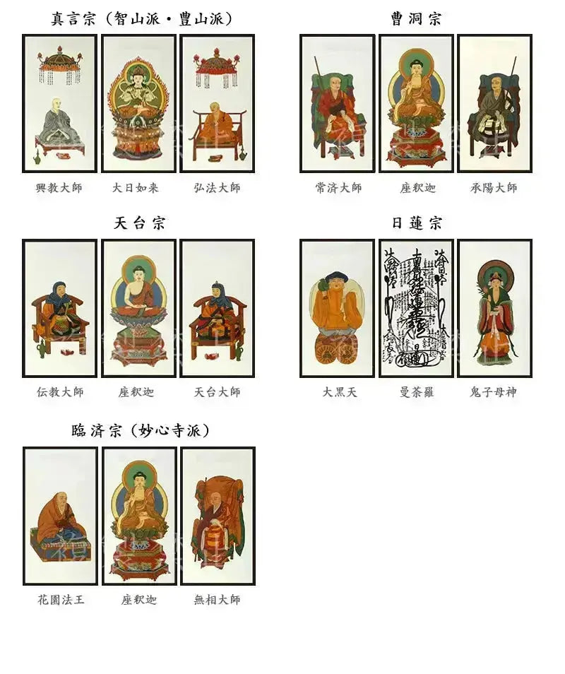 新世紀掛軸 綺羅 標準タイプ_宗派ごとの絵柄リスト（真言宗智山派・豊山派）・曹洞宗・天台宗・日蓮宗・臨済宗）
