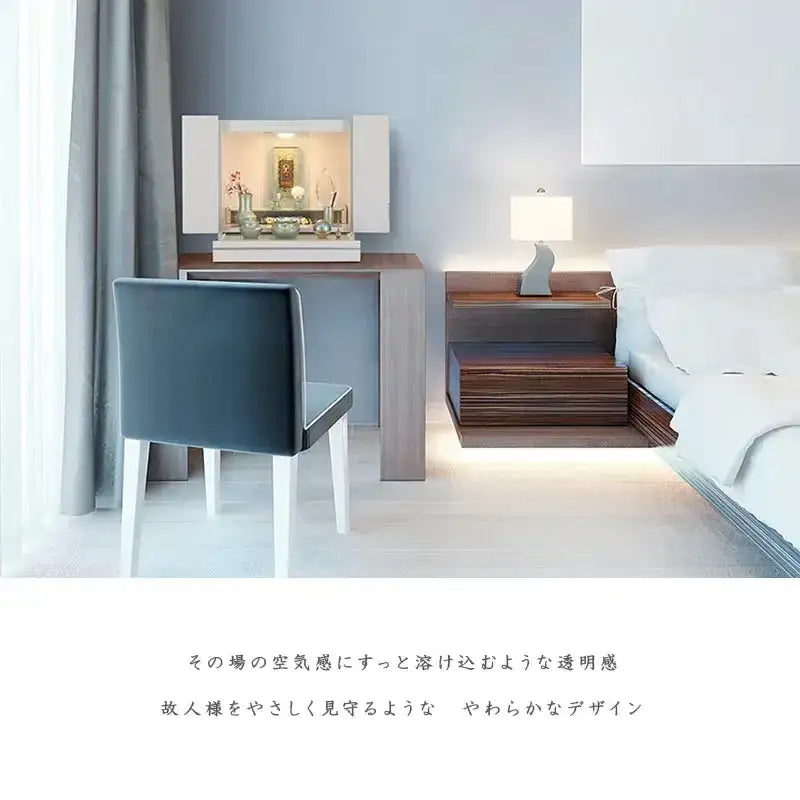 クリスタル掛け軸 ミニサイズ【各宗派対応】は、モダンなインテリアにもマッチします。