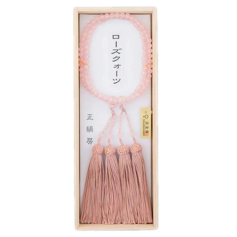 略式二連念珠（女性用） ローズクォーツ 頭房メイン画像01