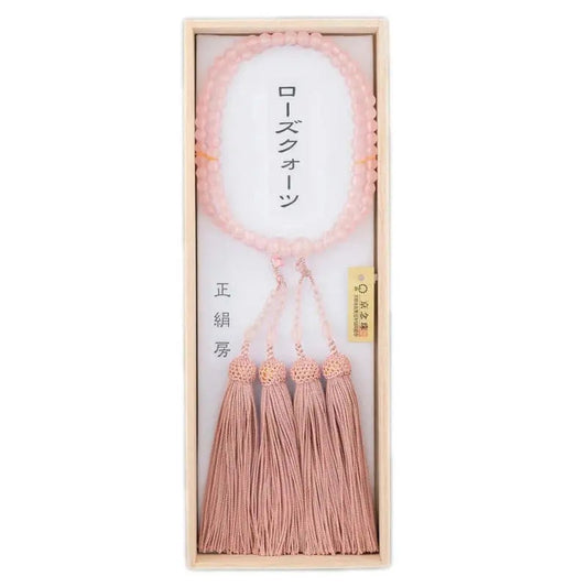 略式二連念珠（女性用） ローズクォーツ 頭房メイン画像01