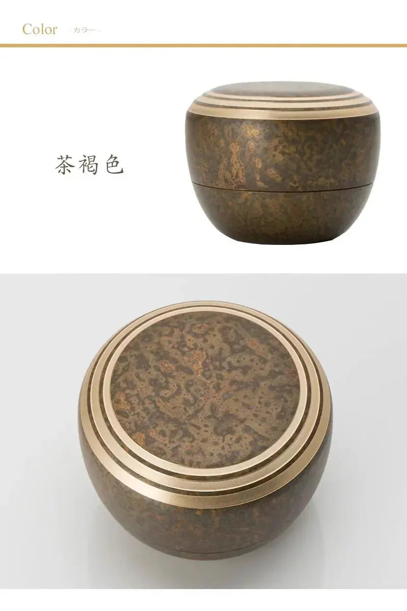 ミニ骨壺 「カナタ　茶褐色」 の商品画像1枚目