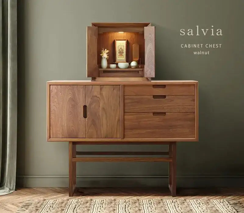salvia キャビネットチェスト ウォールナット 105 | 仏壇台・家具の salvia キャビネットチェスト ウォールナット 105 | 仏壇台・家具の