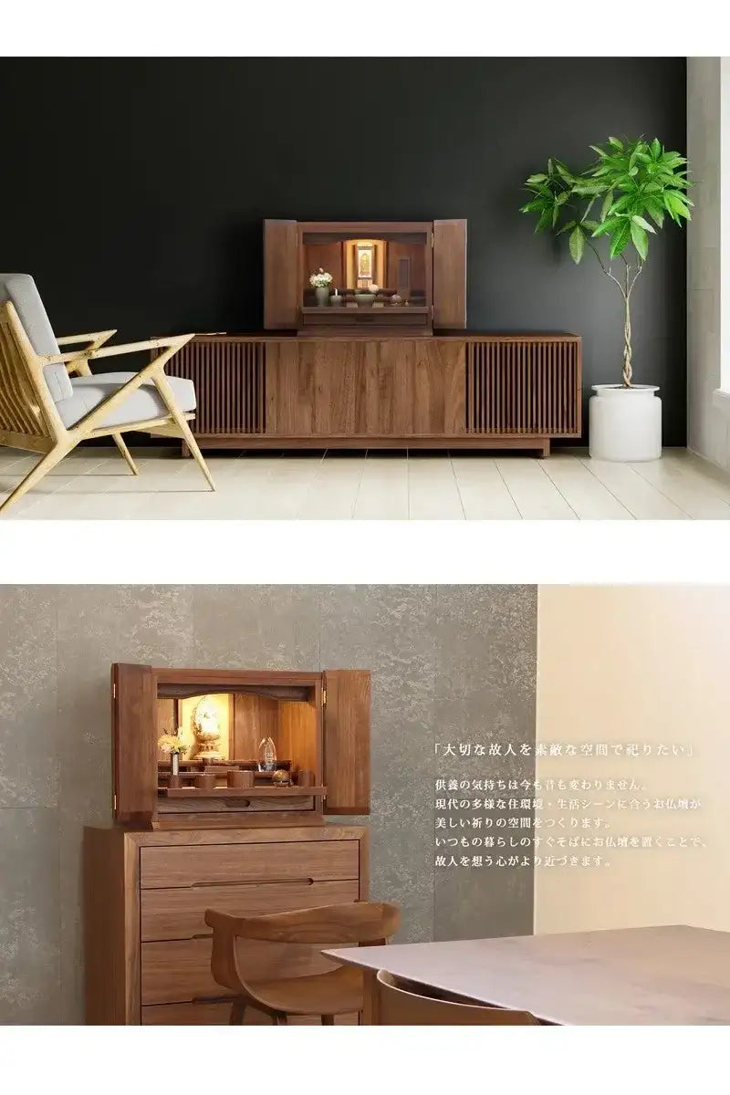 あたたかな雰囲気のお仏壇は家族の特別な祈りの空間にふさわしい品質の国産仏壇です。