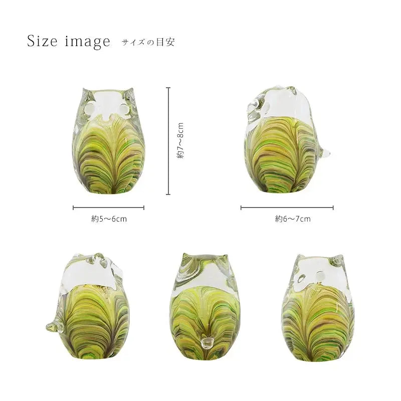 いのりのオブジェふくろうのサイズイメージ