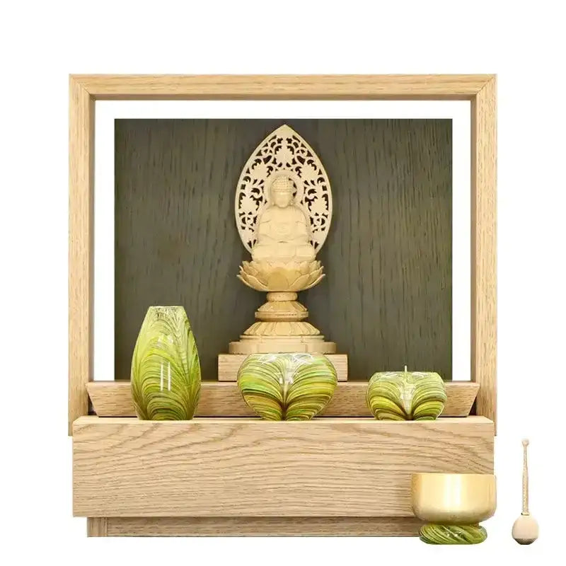 ミニ仏壇 KAKOI  オーク×老竹色メイン画像02