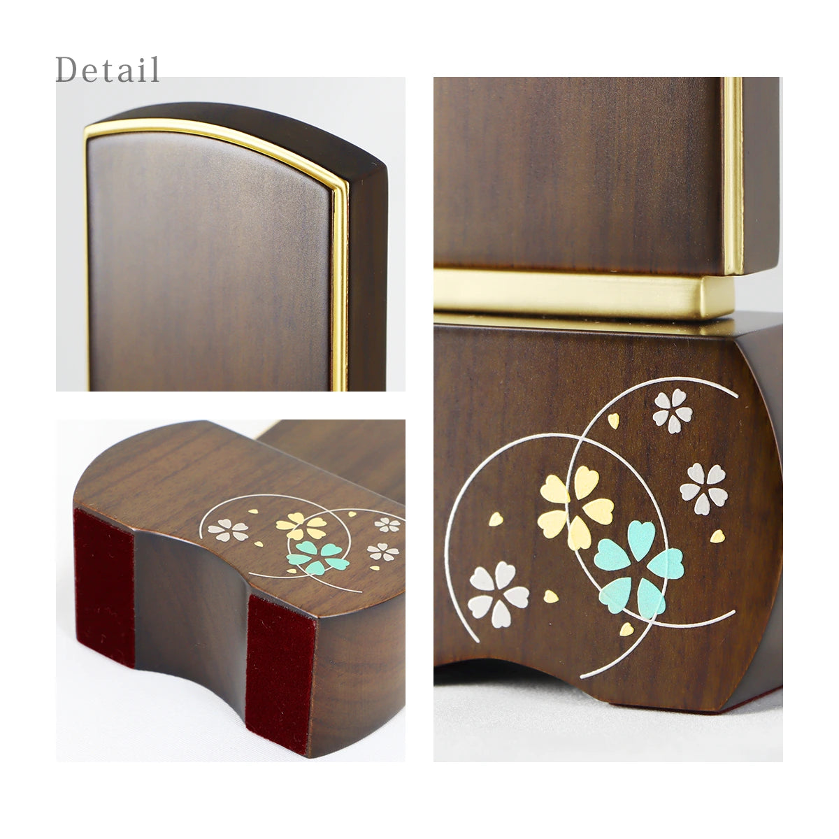 モダン位牌 優徳 心花 ダークグリーンの様々なアングル