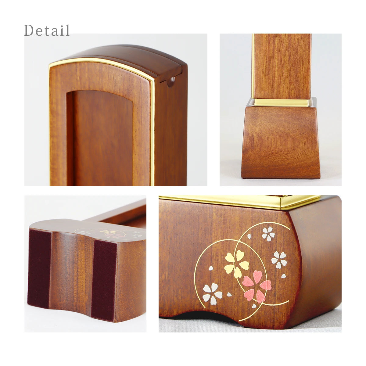 モダン回出位牌 優徳 心花 ブラウンの様々なアングル