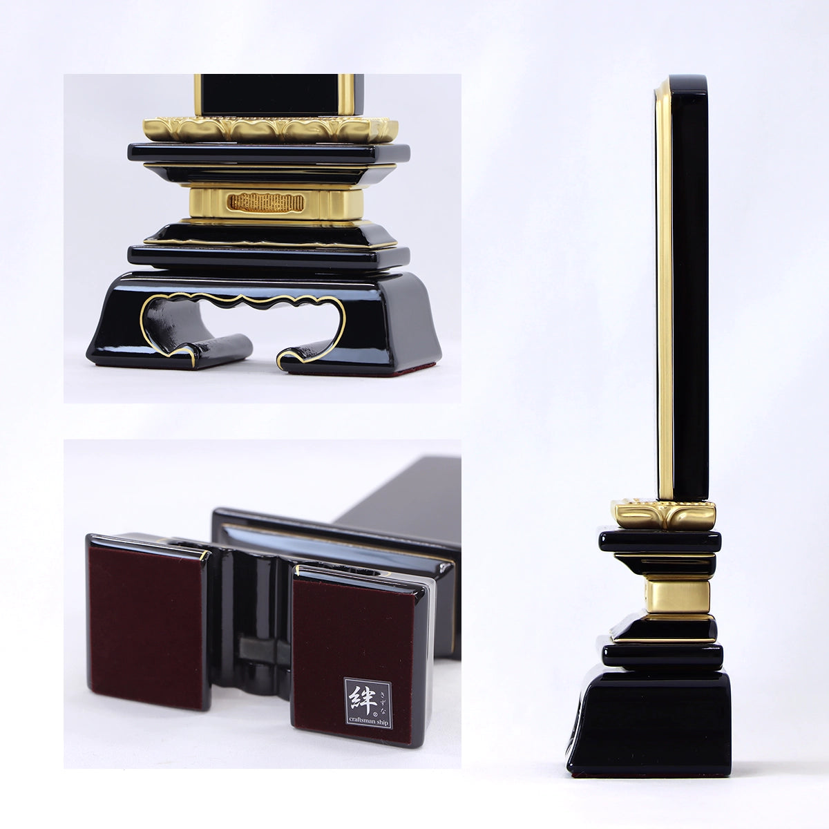 伝統型位牌 絆上塗蓮付春日の詳細画像です。