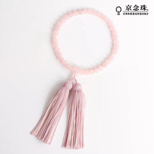 ピンク色数珠　京念珠