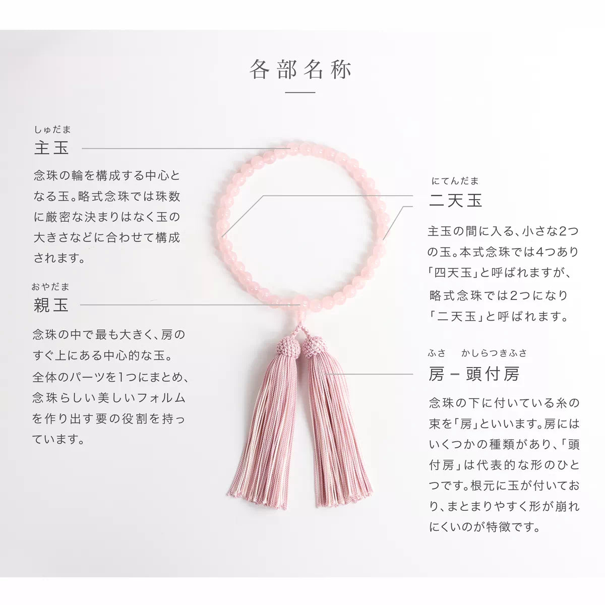 房の根元がまとまっているため、房が広がりにくく、形を整えやすいのが特徴の頭付房です。