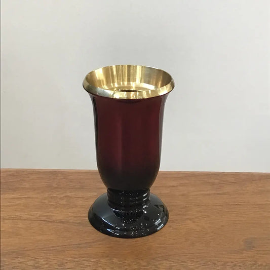 【アウトレット】ゆうがを　ワイン　花立て　3.5寸 正面