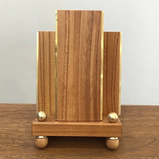 【アウトレット】まごころ 過去帳 ケヤキ　4寸　日付け入り