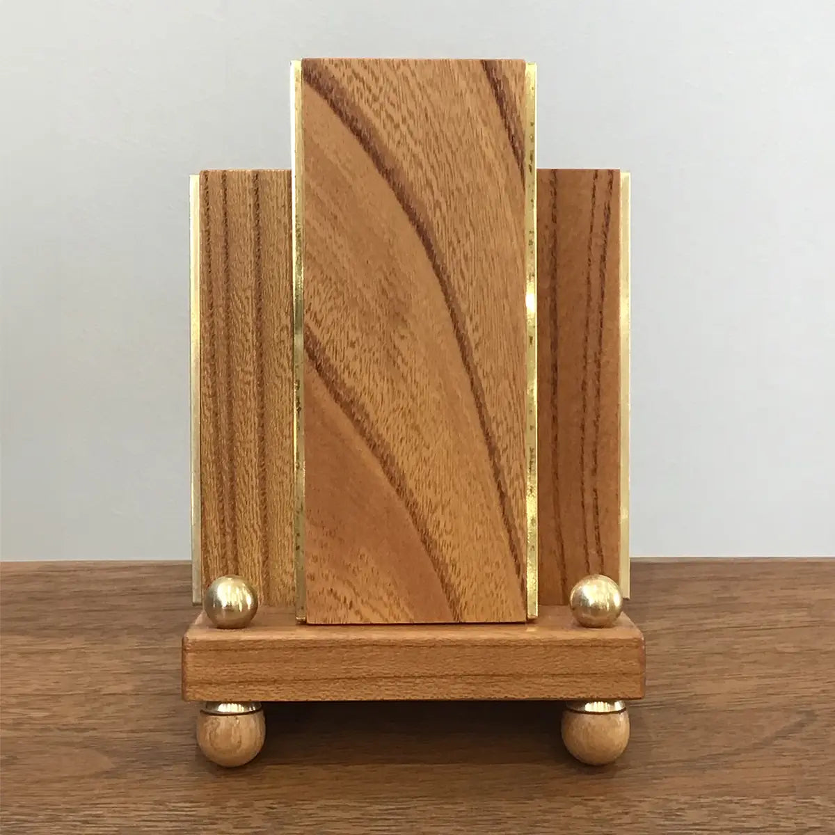 【アウトレット】まごころ 過去帳 ケヤキ　4寸　日付け入り