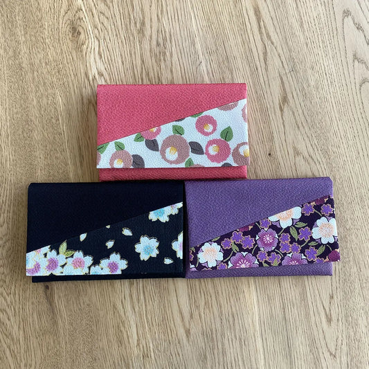 【アウトレット】 女性用念珠入れ 「京都友禅」 手作り　選べる3色　正面