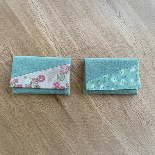 【アウトレット】 女性用念珠入れ 「京都友禅」 手作り　（グリーン・選べる2柄）正面