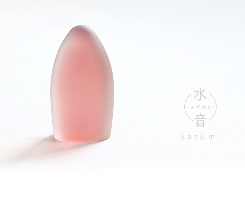 ガラス位牌「水音 kasumi」　薄紅のトップ画像