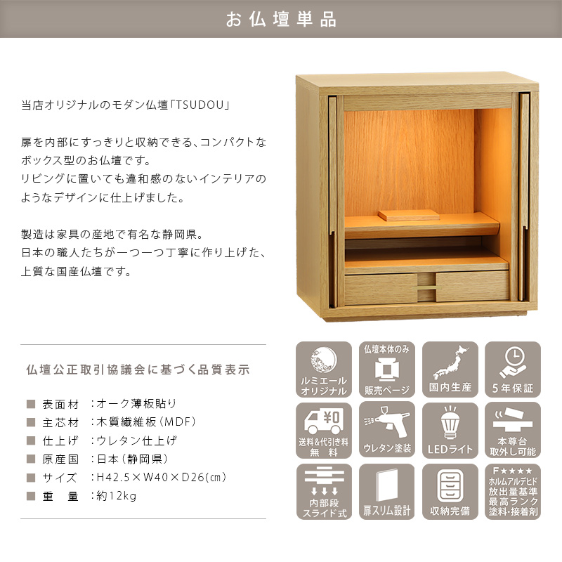 商品概要と品質表示