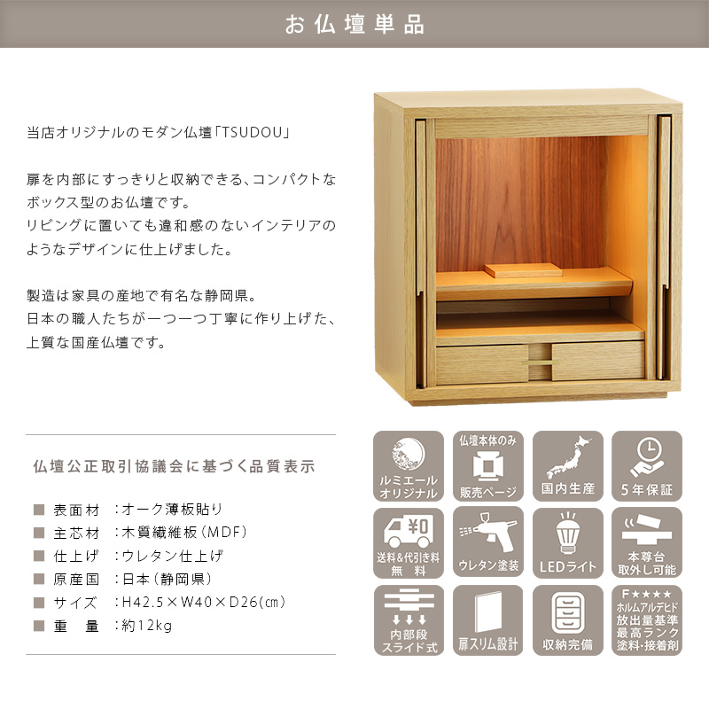 商品概要と品質表示