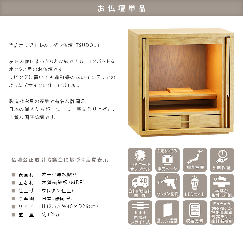 商品概要と品質表示