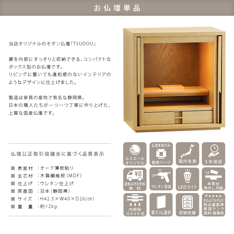 商品概要と品質表示